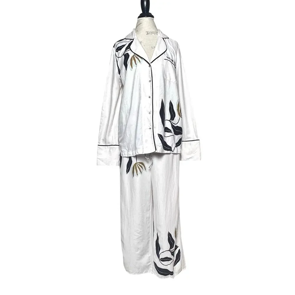 Kenzie Parrott x Anthropologie | Women | Nature Print Pajama Matching Set | Sz M
